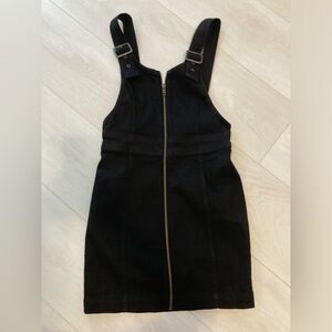 Free People black denim mini dress in size 2